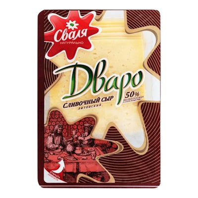 CHEESE DVARO SLICED 50% 18/150GR SVALIA  LITHUANIA SV122/48106