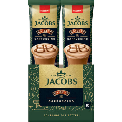 COFFEE STICKS INSTANT JACOBS 3IN1 BAILEYS CAPPUCCINO 10/(10X15GR) N708