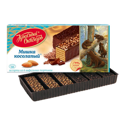 CAKE WAFFLE MISHKA KOSOLAPIY 6/220GR KRASNIY OKTYABR