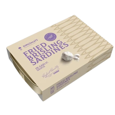 SARDINES IN GARLIC SAUCE 10/100GR DIPLOMATS LATVIA N1721/516(4)