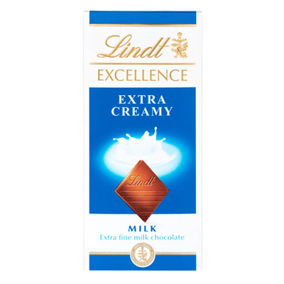 CHOCOLATE BAR MILK EXELLENCE EXTRA CREAMY 12/100GR LINDT N144(12)