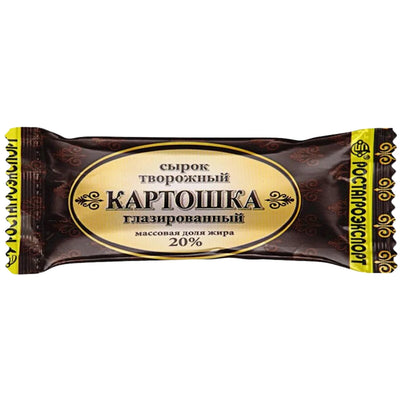 CHEESE BAR KARTOSHKA 20% GLAZED 20/45GR ROSTAGROEXPORT N9028