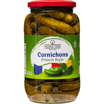 CORNICHONS PICKLED FRENCH STYLE 12/946ML FAMILY TREE N62