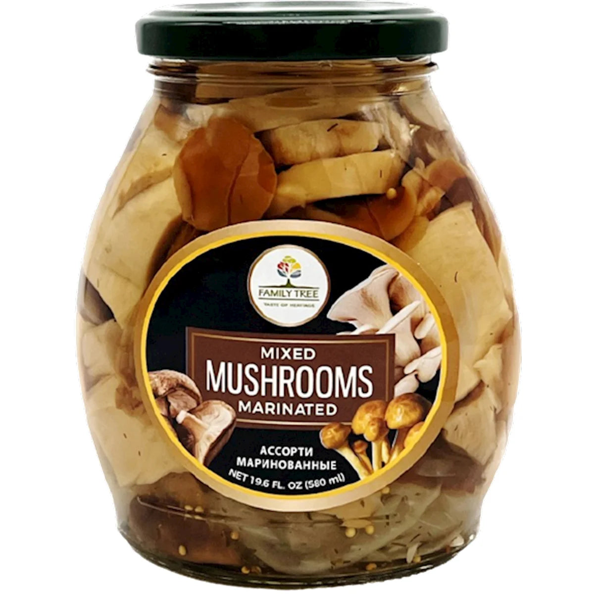 MUSHROOMS MIX MARINATED 12/580ML FAMILY TREE