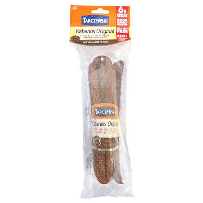 KABANOSY SMOKED&DRIED PORK ORIGINAL 14/180GR BY CS TARCZYNSKI N0194 POLAND