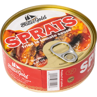 FRIED SPRATS W/TOMATO E/O 24/240GR BALTIC GOLD LATVIA N36009 / 192