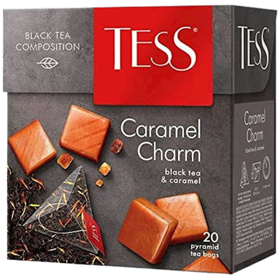 TEA  BLACK CARAMEL CHARM PYRAMIDS 12/(20X1.8GR) TESS 0883-12