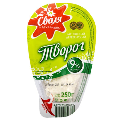 FARMER CHEESE FARMER'S 9% 6/250GR SVALIA  LITHUANIA SV507