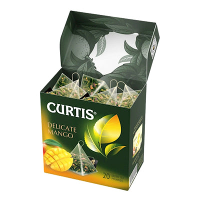 TEA CURTIS GREEN DELICATE MANGO PYRAMIDS 12/(20X1.8GR) CURTIS N20304
