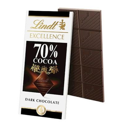 CHOCOLATE BAR DARK EXCELLENCE 70% 12/100GR LINDT N2825(12)