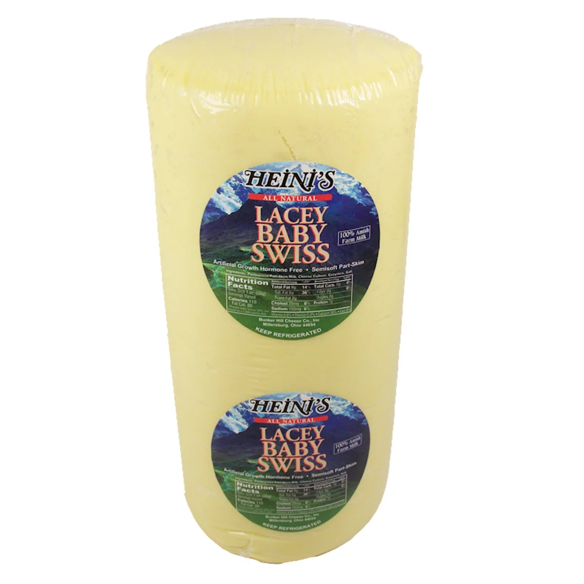 CHEESE BABY LACEY SWISS LOAF 1/12.5 LB HEINI'S N42043/02713