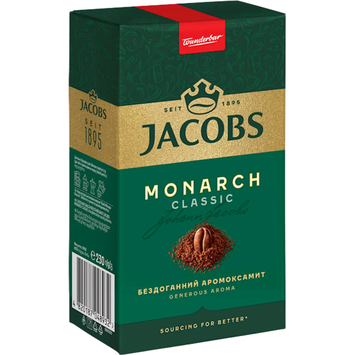 COFFEE GROUND ROASTED MONARCH 12/230GR JACOBS