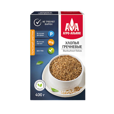 BUCKWEAT FLAKES 12/400GR AGRO-ALLIANCE
