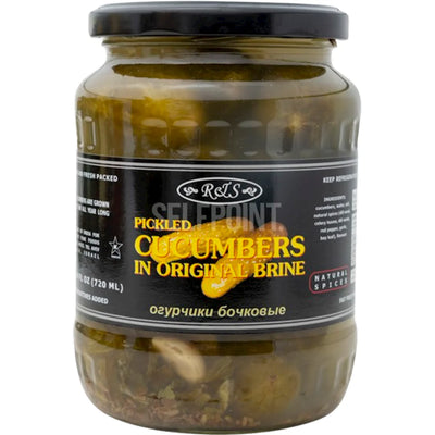 CUCUMBERS PICKLED ORIGINAL IN  BRINE 12/720ML R&S N1021
