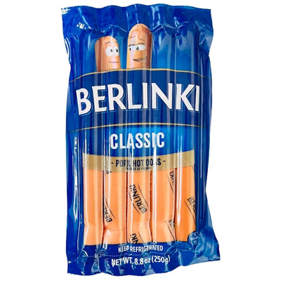 WIENERS HOT DOG CLASSIC PORK  / BERLINKI 20/250GR  LOWELL