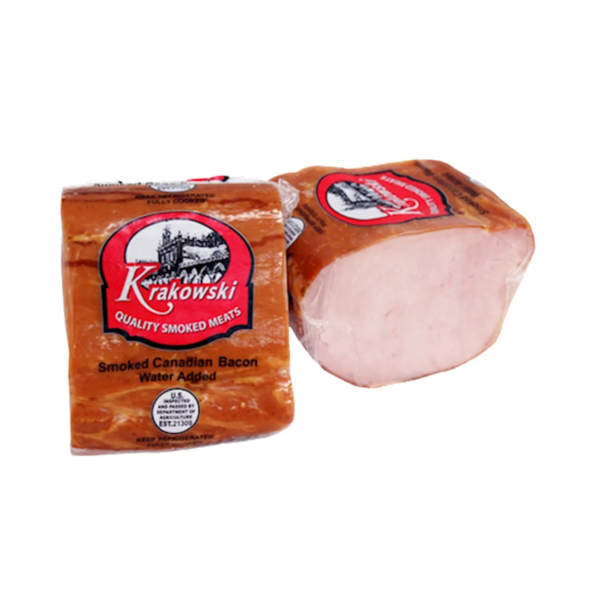 BACON CANADIAN SMOKED CHUNK 1/1.1 LB BELMONT N95613/46301-1