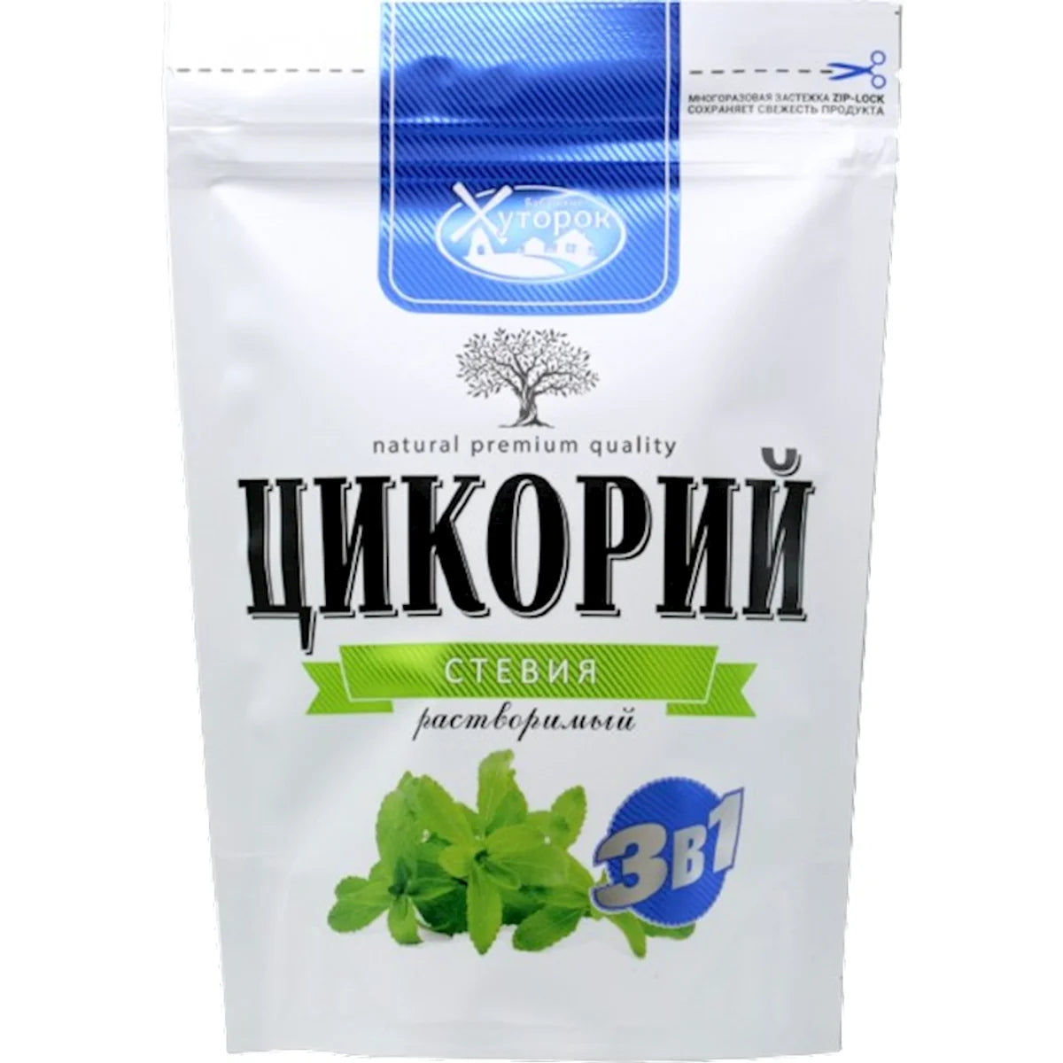 CHICORY POWDER W/CREAM FLAVOR&STEVIA BABUSHKIN HUTOROK 12/130GR N10447 RUSSIA