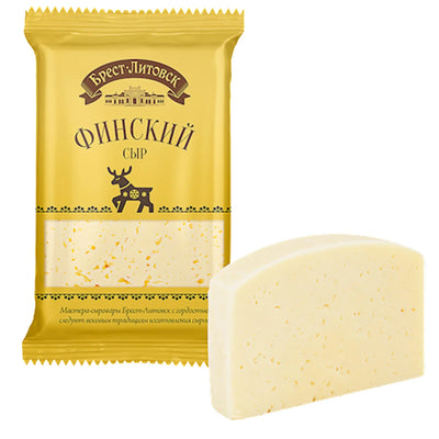 CHEESE FINSKIY 45% CHUNK 10/200GR BREST LITOVSK BELARUS N2402
