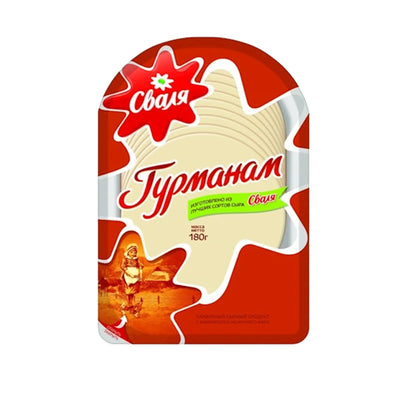 CHEESE GURMANAM SLICED 14/150GR SVALIA  LITHUANIA SV126
