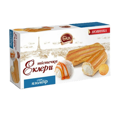 ECLAIRS VANILLA W/PLOMBIR FLAVOR 8/240GR BKK UKRAINE N4536