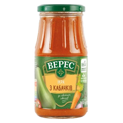 ZUCCHINI SPREAD 12/500GR VERES UKRAINE