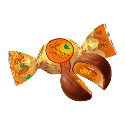 CANDIES PACKED CHOCOLATE W/ORANGE FLAVOR GOLDEN LILY 12/180GR KONTI UKRAINE N2301