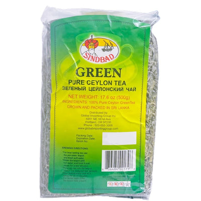 TEA SINDBAD GREEN PURE CEYLON 20/500GR SRI LANKA NTESD10