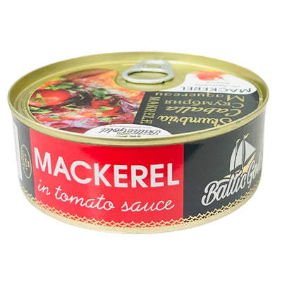 MACKEREL IN TOMATO SAUCE 24/240 GR BALTIC GOLD #9 LATVIA N34009