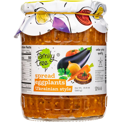 EGGPLANT CAVIAR UKRAINIAN STYLE 12/560GR FAMILY TREE N56