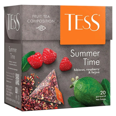 TEA FRUIT SUMMER TIME W/HIBISCUS RASPBERRY&FEIJOA PYRAMIDS 12/(20X1.8GR) TESS 0789-12-H