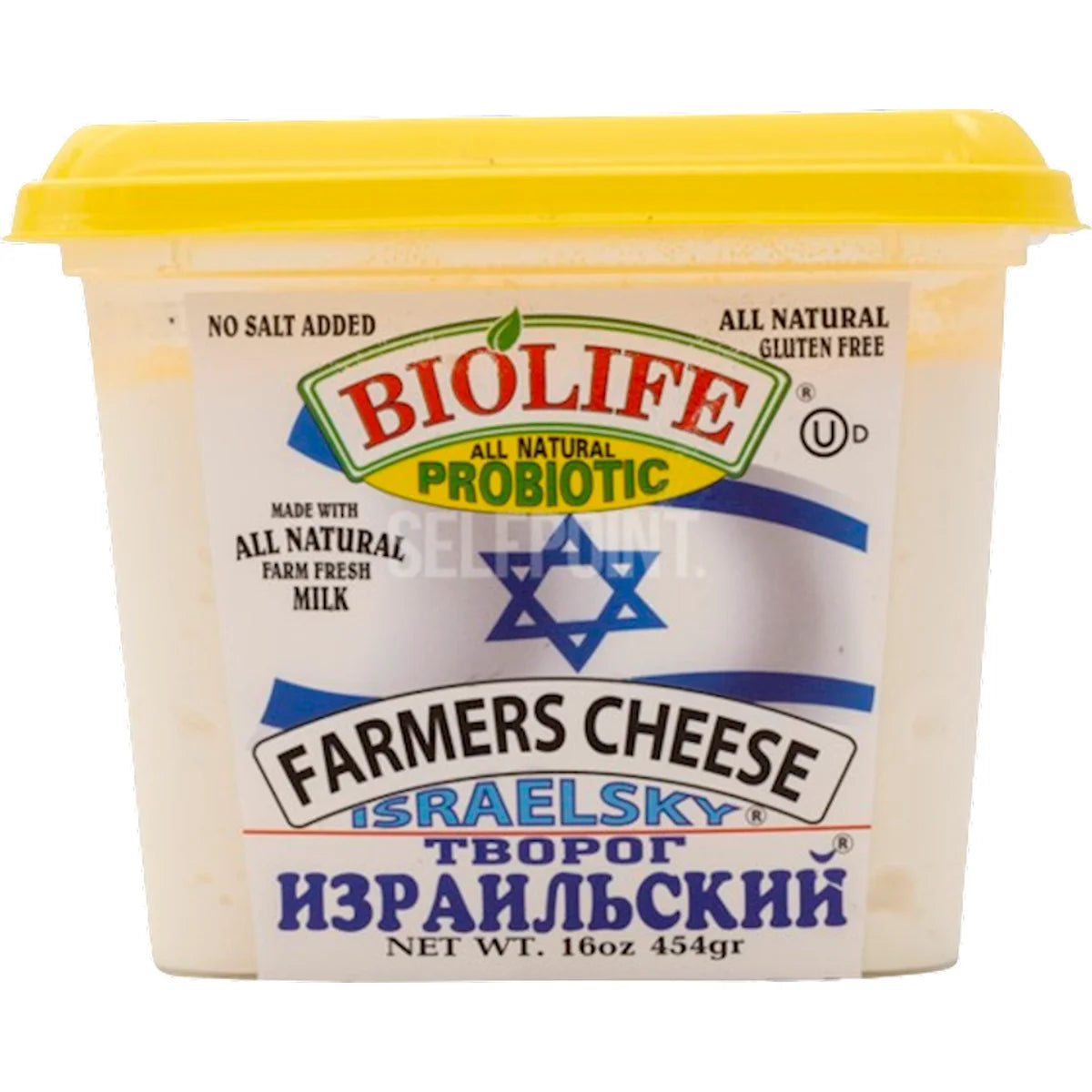FARMER CHEESE ISRAELSKIY W/PROBIOTIC 12/454GR BIOLIFE