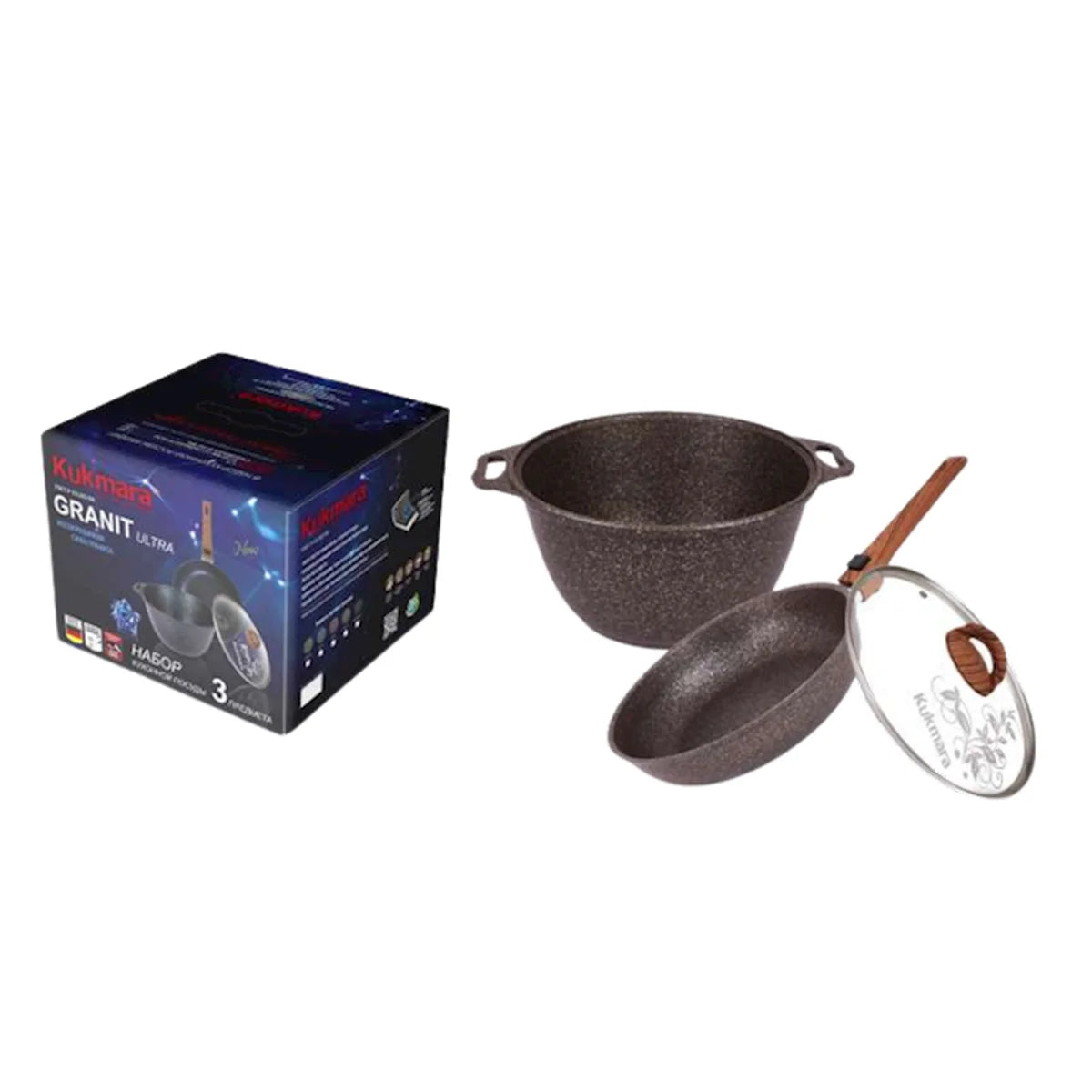 NABOR KUKHONNOY POSUDY #18 GRANIT ULTRA 2/4L KUKMARA NKP18GO