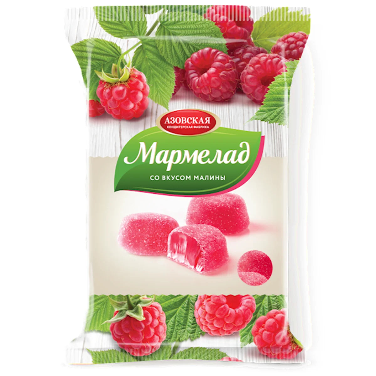MARMELADE W/RASPBERRY FLAVOR 12/300GR AZOVSKAYA