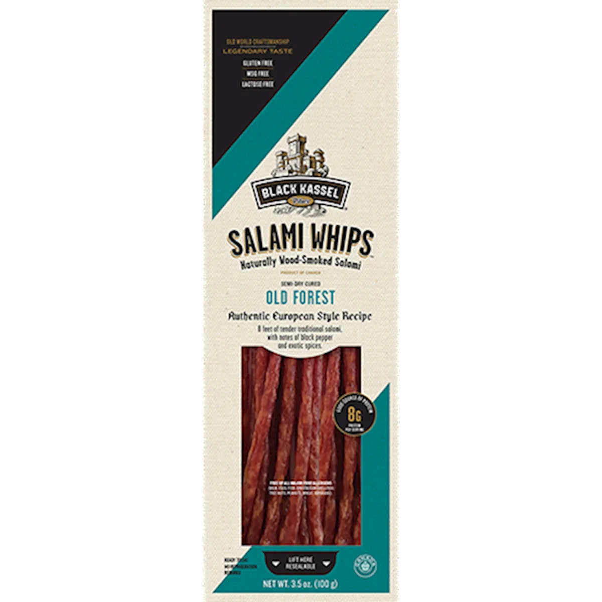 SALAMI DRY WHIPS OLD FOREST 16/100GR PILLERS BLACK KASSEL N231/90522