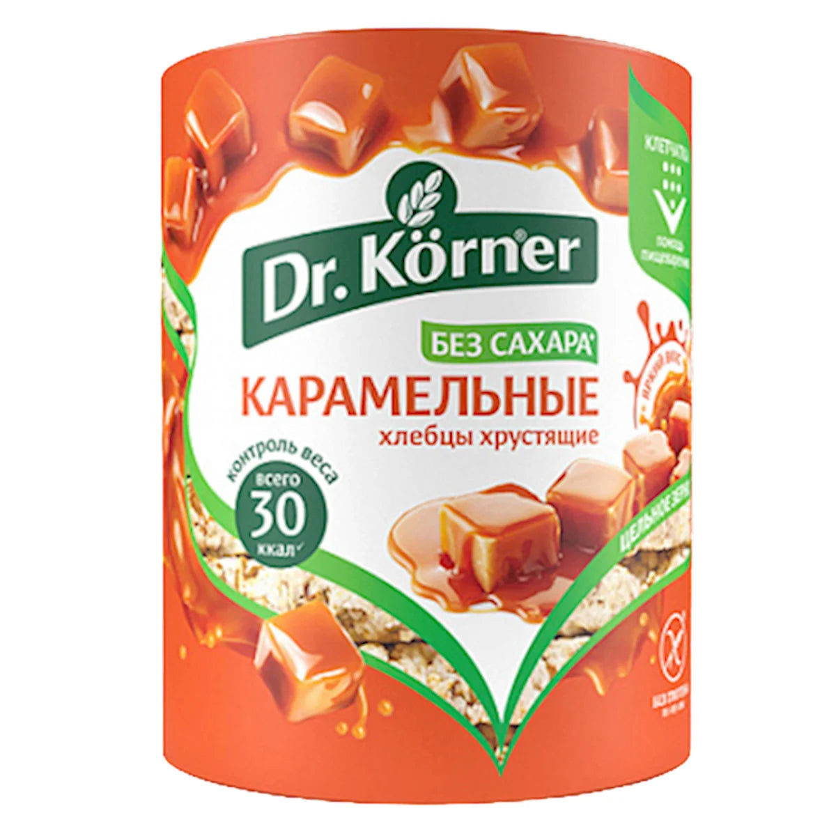 HLEBTSI DR.KORNER CORN RICE W/CARAMEL 20/90GR RUSSIA N4502