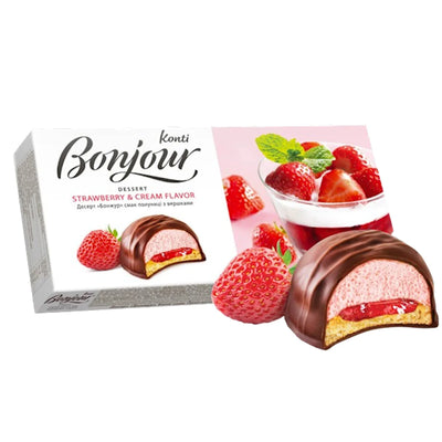 DESSERT COOKIES W/STRAWBERRY&CREAM FLAVOR 9/232GR BONJOUR UKRAINE N8250