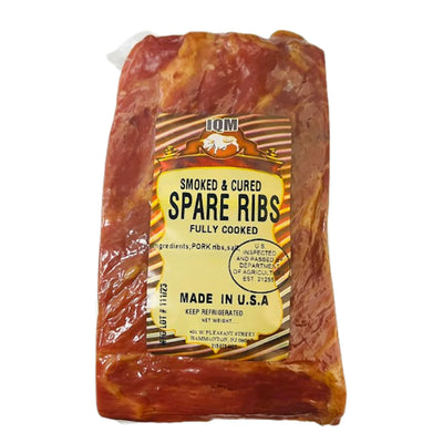 SPARE RIBS PORK SMOKED&CURED CHUNK 25/1LB IQM N90495