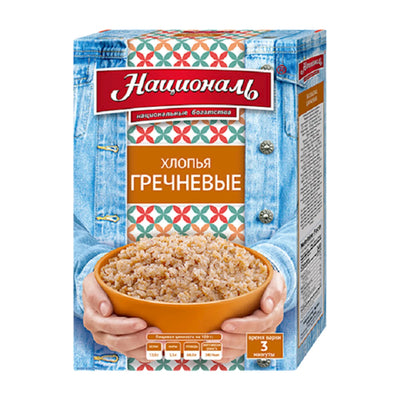 BUCKWHEAT FLAKES 12/400GR NATSIONAL N23