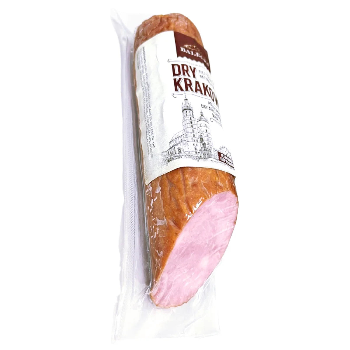 KIELBASA KRAKOW DRY&AGED SAUSAGE POLISH BRAND CHUNK  15/0.8LB BALECKI N047989-22