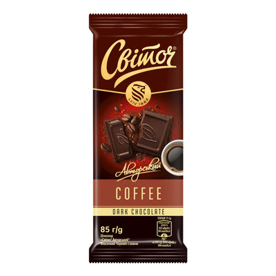CHOCOLATE BAR DARK CLASSIC W/COFFEE FLAVOR AVTORSKIY 25/85GR SVITOCH