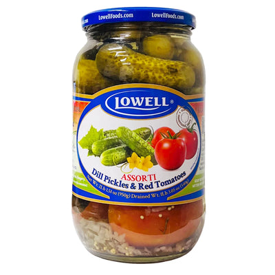 PICKLES & TOMATOES W/DILL 12/950GR LOWELL N0204LF7244