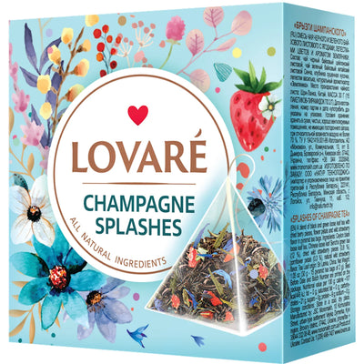 TEA CHAMPAGNE SPLASHES PYRAMIDS 12/(15X2GR) LOVARE