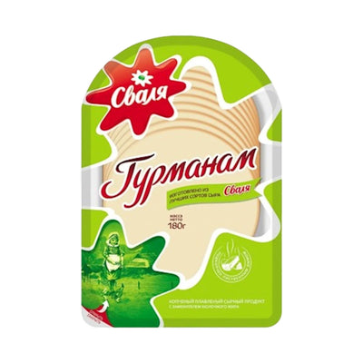 CHEESE GURMANAM SMOKED SLICED 14/150GR SVALIA LITHUANIA SV127