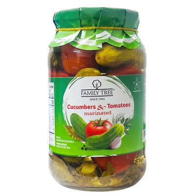 ASSORTI CUCUMBERS&TOMATOES PICKLED 6/1L FAMILY TREE