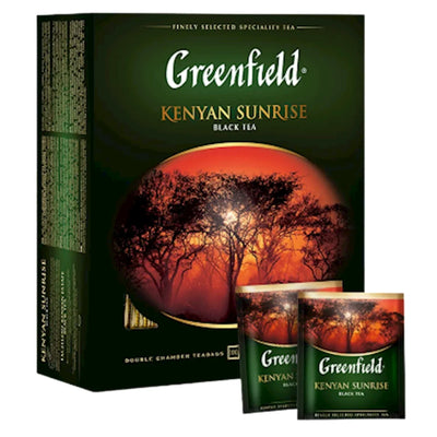 TEA BLACK KENYAN SUNRISE 9/(100X2GR) GREENFIELD 0600-09