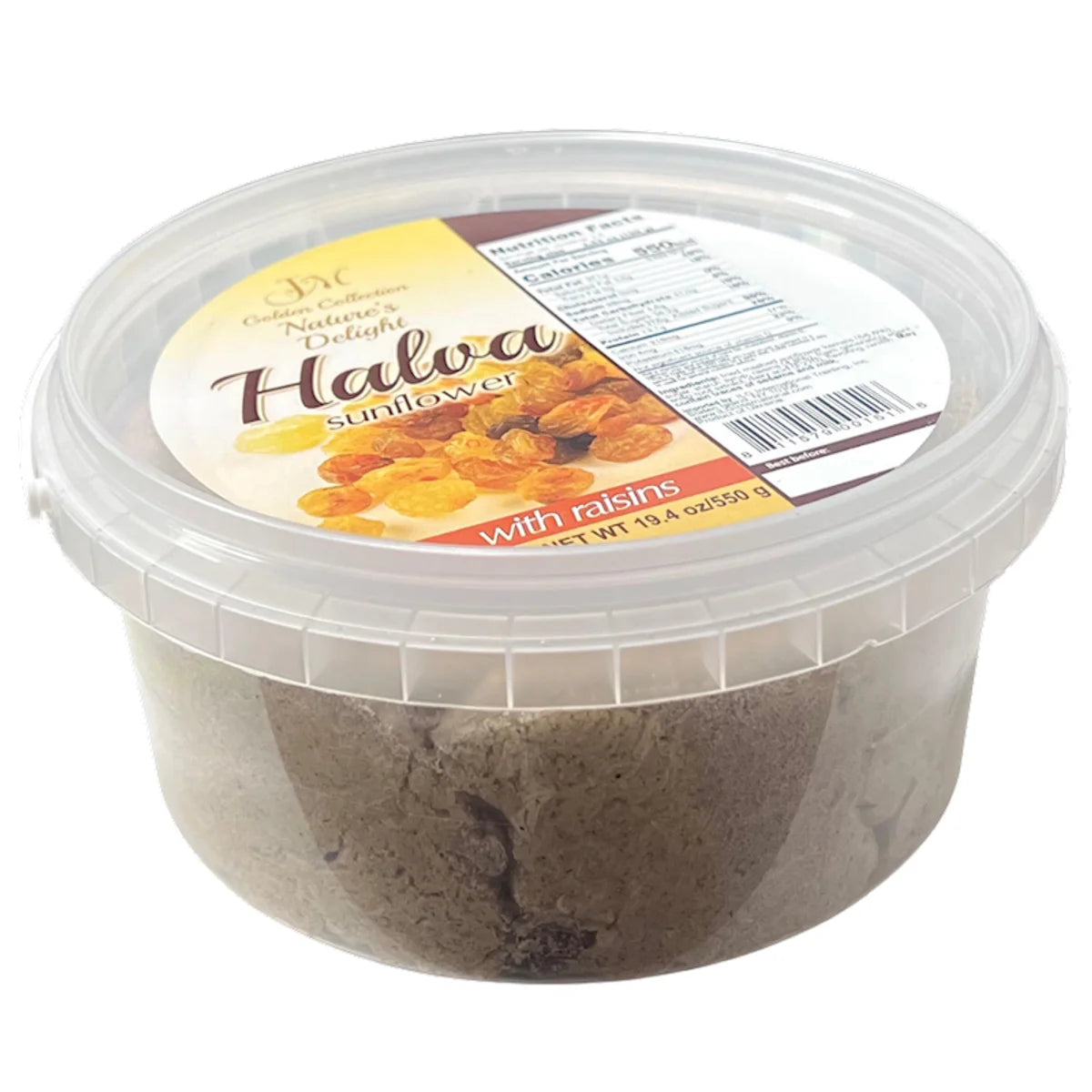 HALVA SUNFLOWER W/RAISINS 8/550GR GOLDEN COLLECTION UKRAINE