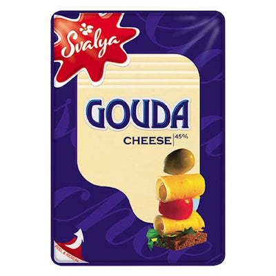 CHEESE GOUDA SLICED 46% 18/150GR SVALIA  LITHUANIA SV128