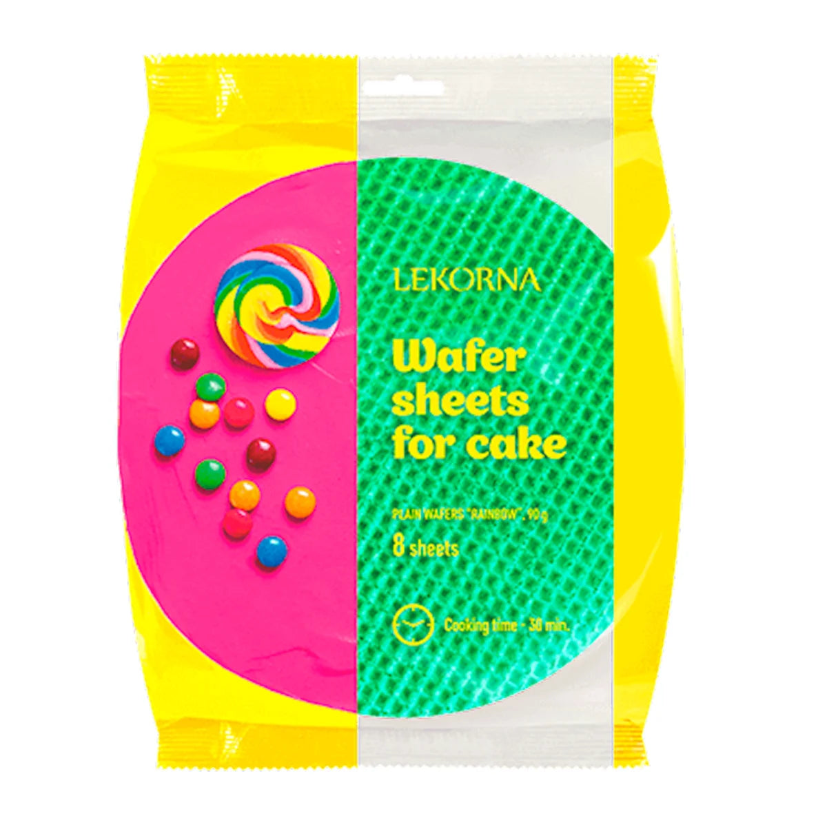 LAYERS RAINBOW PLAIN FOR CAKE WAFFLE 18/90GR LEKORNA N14640