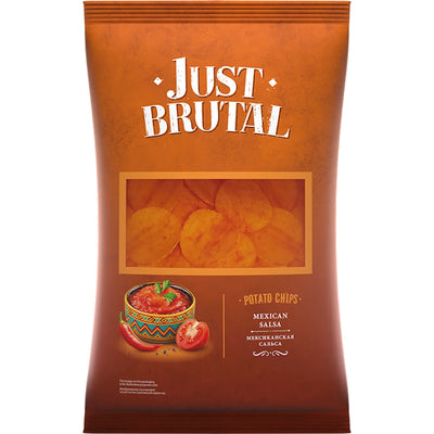 CHIPS POTATO W/MEXICAN SALSA FLAVOR 15/85GR JUST BRUTAL