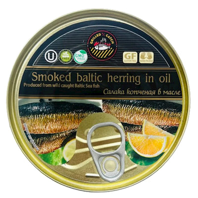 HERRING (SALAKA) BALTIC SMOKED IN OIL E/O 24/240GR BRIVAIS VILNIS